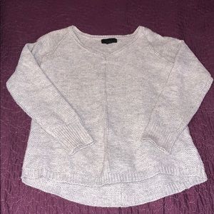 Light grey V-neck sweater